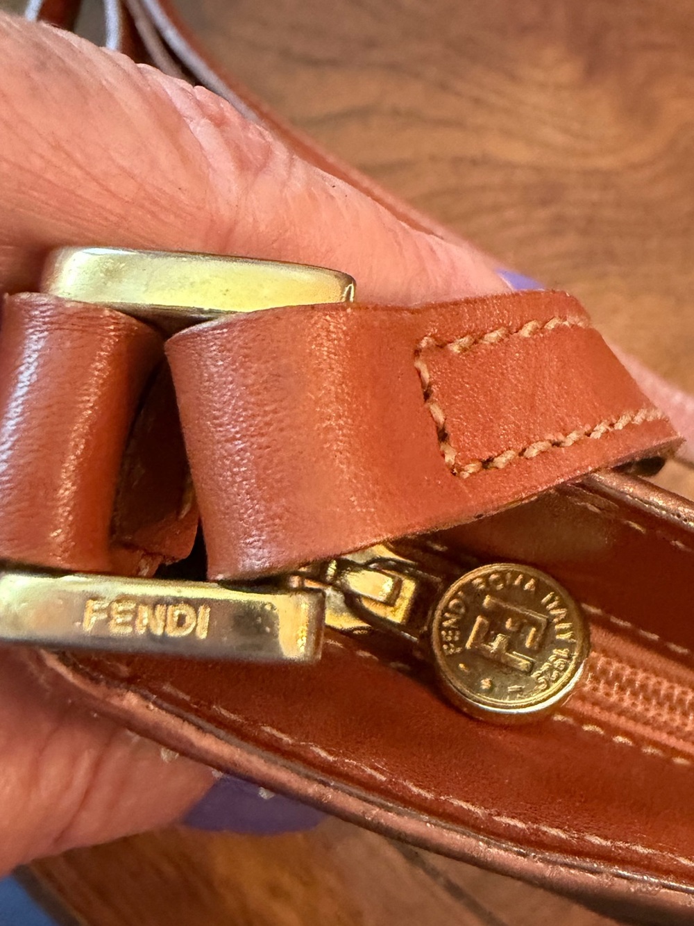 Fendi Zucca Stripe Canvas Bag in Black & Tan. Excellent condition, Authenticated - Picture 4 of 14